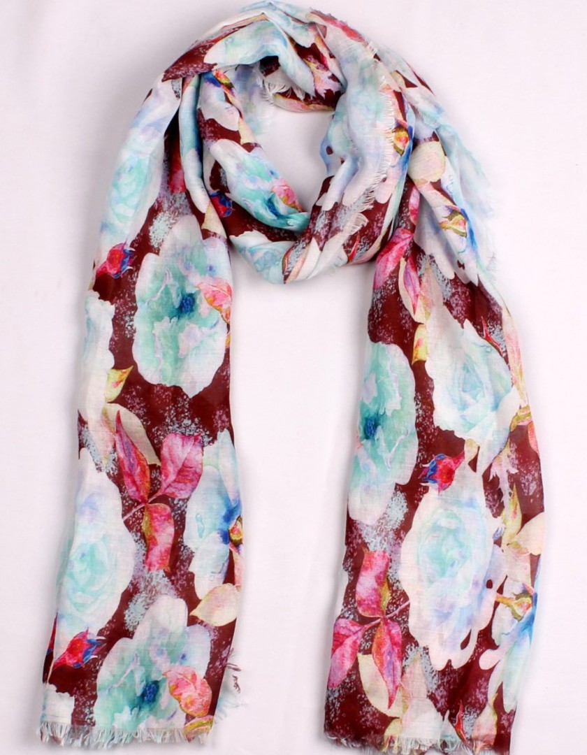 Alice & Lily printed  scarf floral blue Style:SC/4744BLU image 0